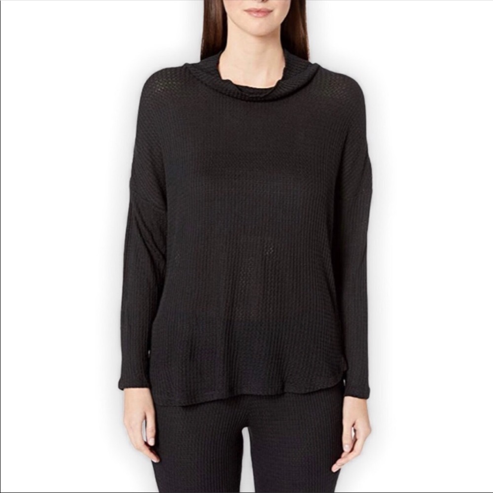 NWT eberjey | Long Sleeve Cowl Neck Waffle Top | M